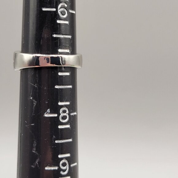 Womens Silver Tone Ring With Yellow Faceted Square Stone Size 7 - Picture 6 of 7